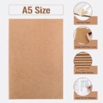 A5 Blank Kraft Notebook — Pack of 100, 60 Pages, 80 GSM