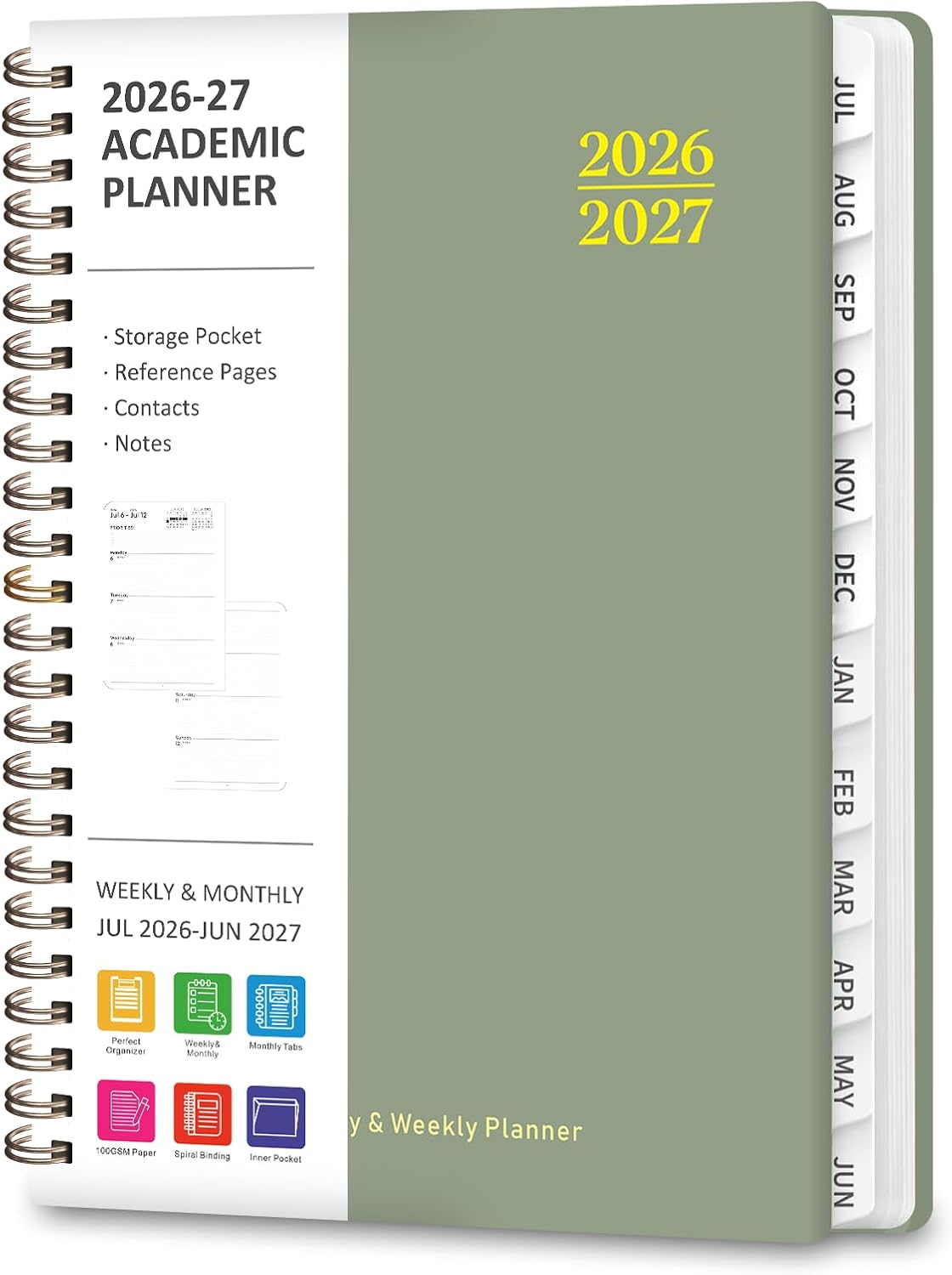 Academic Planner A5 July 2026 – June 2027 — Hardcover Agenda Academic Planner A5 July 2026 – June 2027 — Hardcover Agenda