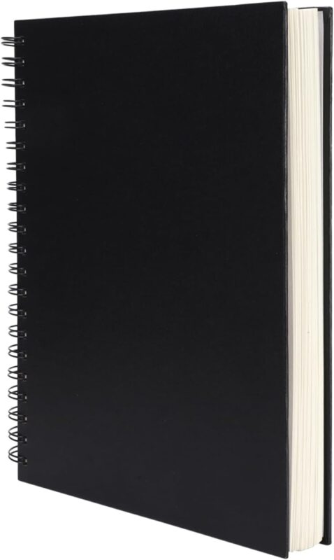 Hardbound Spiral Sketch Book 8.5 x 11 Inch — 80 Sheets, Acid-Free