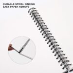Hardbound Spiral Sketch Book 8.5 x 11 Inch — 80 Sheets, Acid-Free