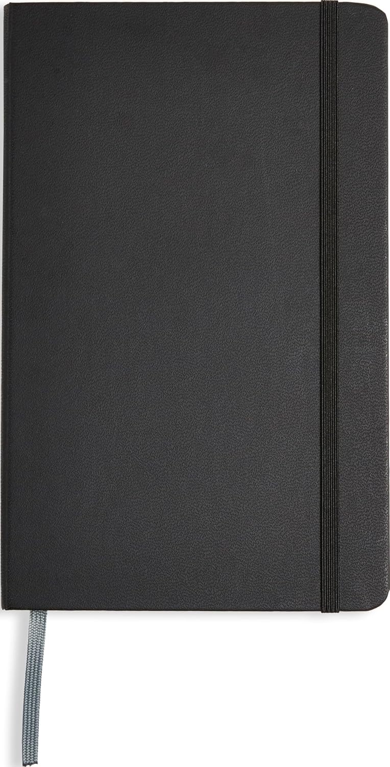 Hardcover Lined Writing Notebook with Elastic Closure — 240 Pages Hardcover Lined Writing Notebook with Elastic Closure — 240 Pages