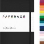 Lined Journal Notebook 5.6 x 8 Inch — 160 Pages, 100 GSM, Black