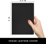 Lined Journal Notebook 5.6 x 8 Inch — 160 Pages, 100 GSM, Black