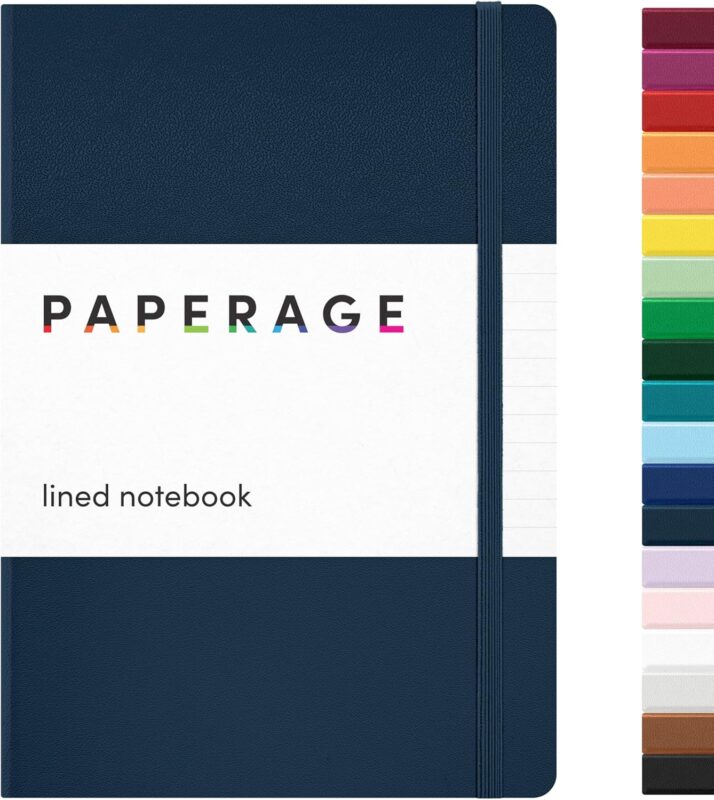 Lined Journal Notebook 5.6 x 8 Inch — 160 Pages, 100 GSM, Navy