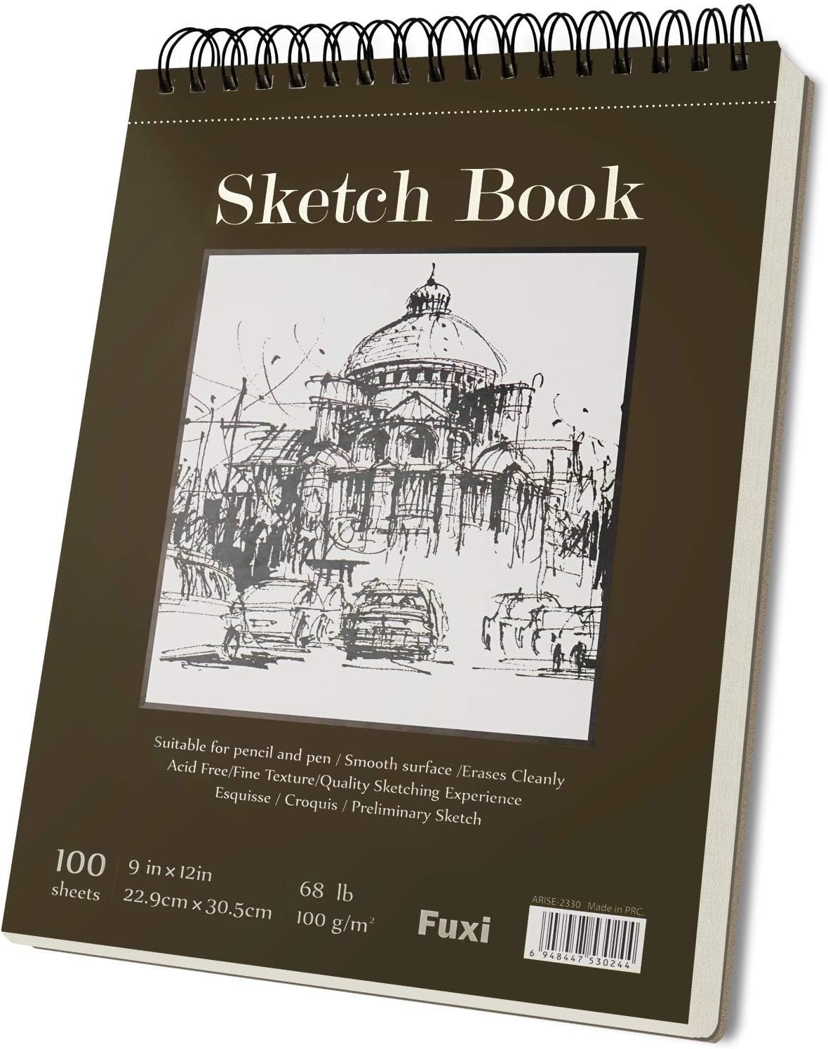 Spiral Sketch Book 9 x 12 Inch — 100 Sheets, Acid-Free Drawing Paper Spiral Sketch Book 9 x 12 Inch — 100 Sheets, Acid-Free Drawing Paper