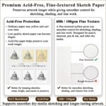 Spiral Sketch Book 9 x 12 Inch — 100 Sheets, Acid-Free Drawing Paper